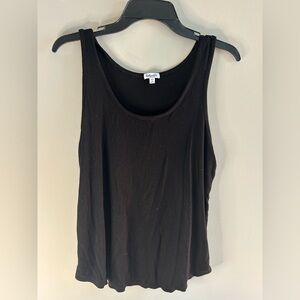 Women’s splendid ribbed scoop neck sleeveless tank black size medium